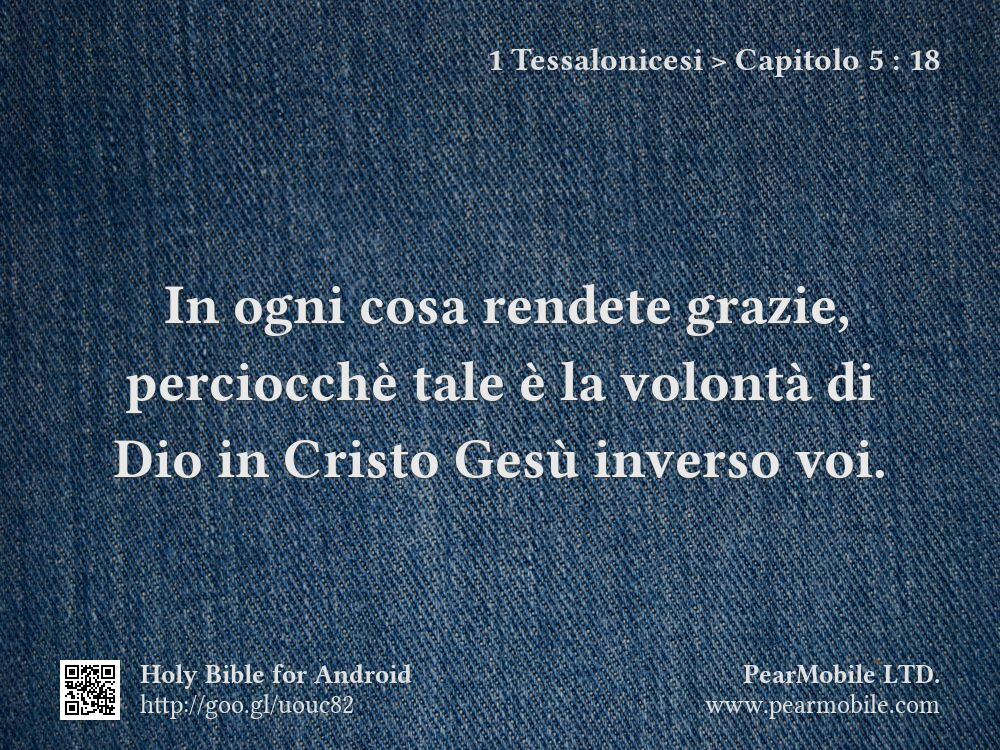 1 Tessalonicesi, Capitolo 5:18